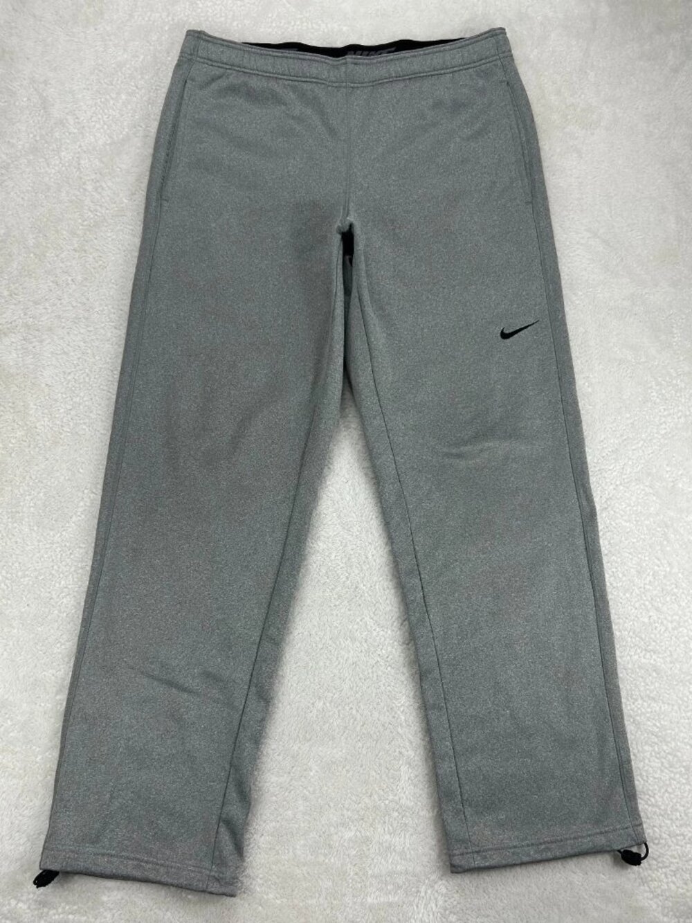 Nike Knockout Fleece Sweatpants Mens S‎ Gray Therma Fit Drawstring Slash Pocket